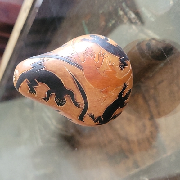 Hand Carved Peruvian Gourd - Picture 2 of 4